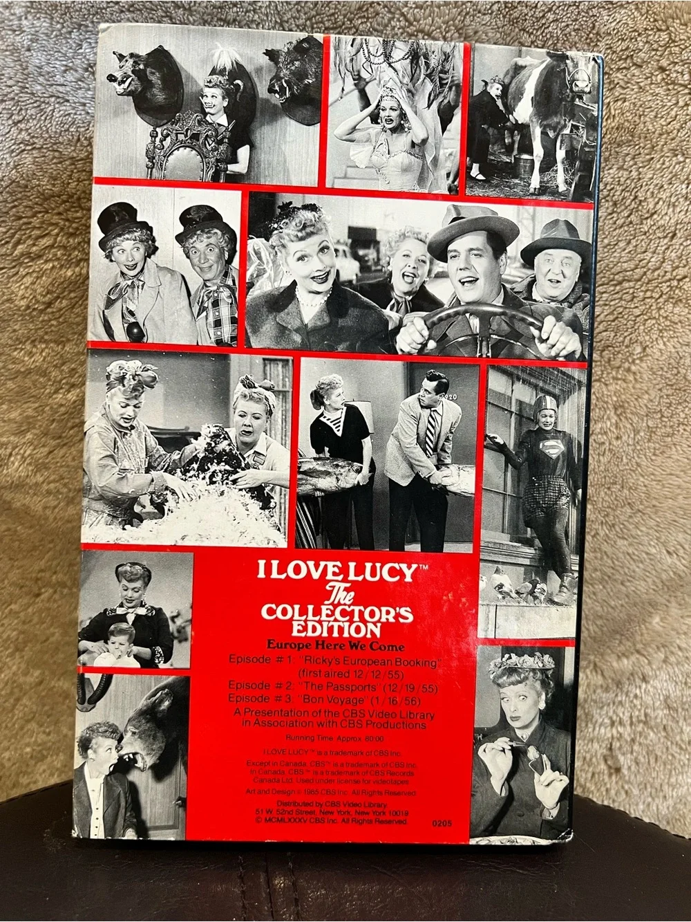 5/$20 I Love Lucy VHS 1985 Collector’s Edition Europe Here We Come CBS Video - Picture 3 of 7